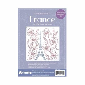 Kit de Bordado Sashiko Tulip - France Eiffel Tower