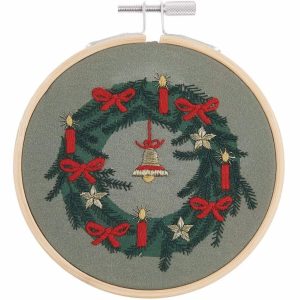 Kit de Bordado - Corona Navidad - Rico Design