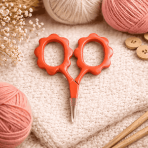 Tijera Flor Knit & Keep Color Naranja