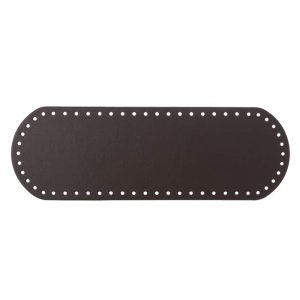 Base rectangular polipiel negro 29.5x10cm